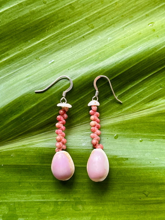 Pink Kahelelani shells • purple small cowrie shells